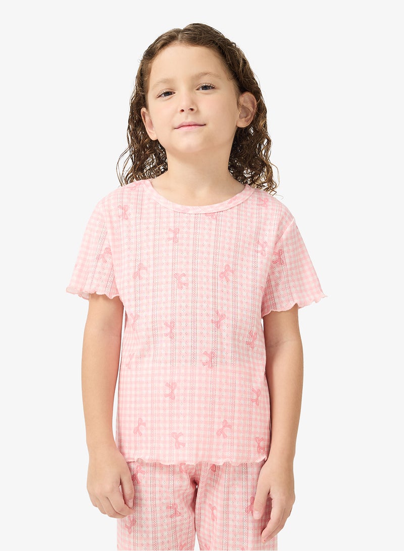 Pinata Bow Print Short Pyjamas - Image 3